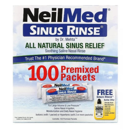 Nariz Saudável, Sinus Rinse Limpeza Nasal 100 Packets - Neilmed