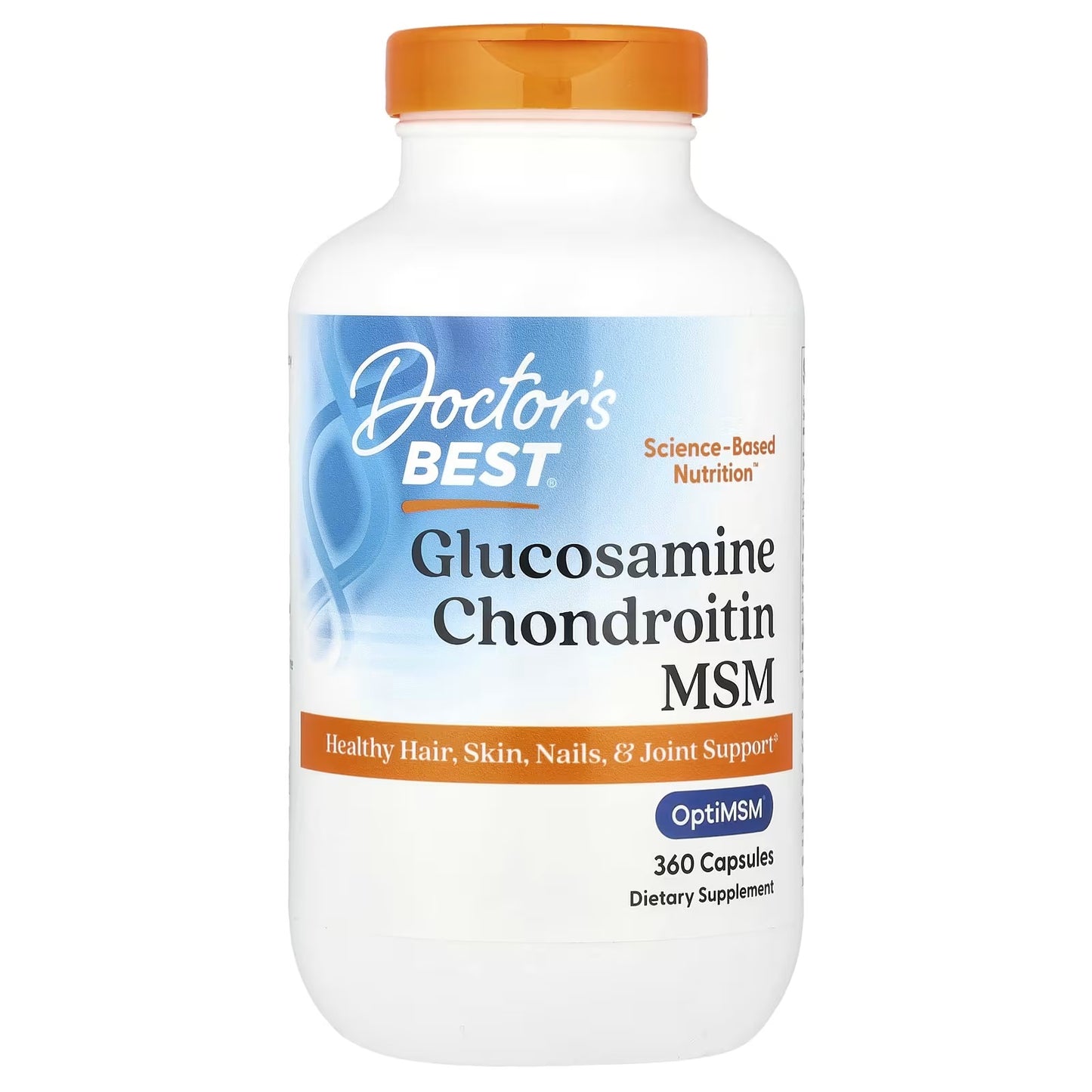 Glucosamina Condroitina MSM com 360 Cápsulas Veganas - Doctor's Best