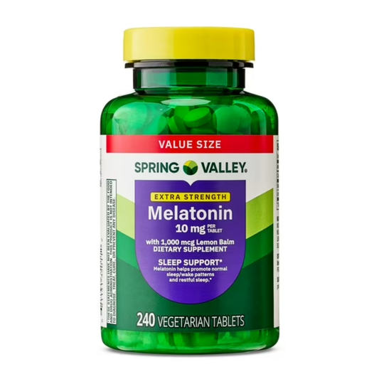 Melatonina 10mg com 240 Tabletes Vegetarianos - Spring Valley